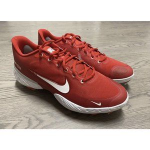 Nike Alpha Huarache Elite 3 Low Baseball Cleats Red White Size 10.5 CK0746-600